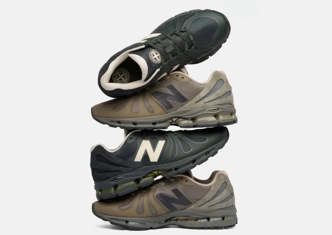 Stone Island x New Balance 1890 mostrando los dos colorways de la colección SUMMER_026