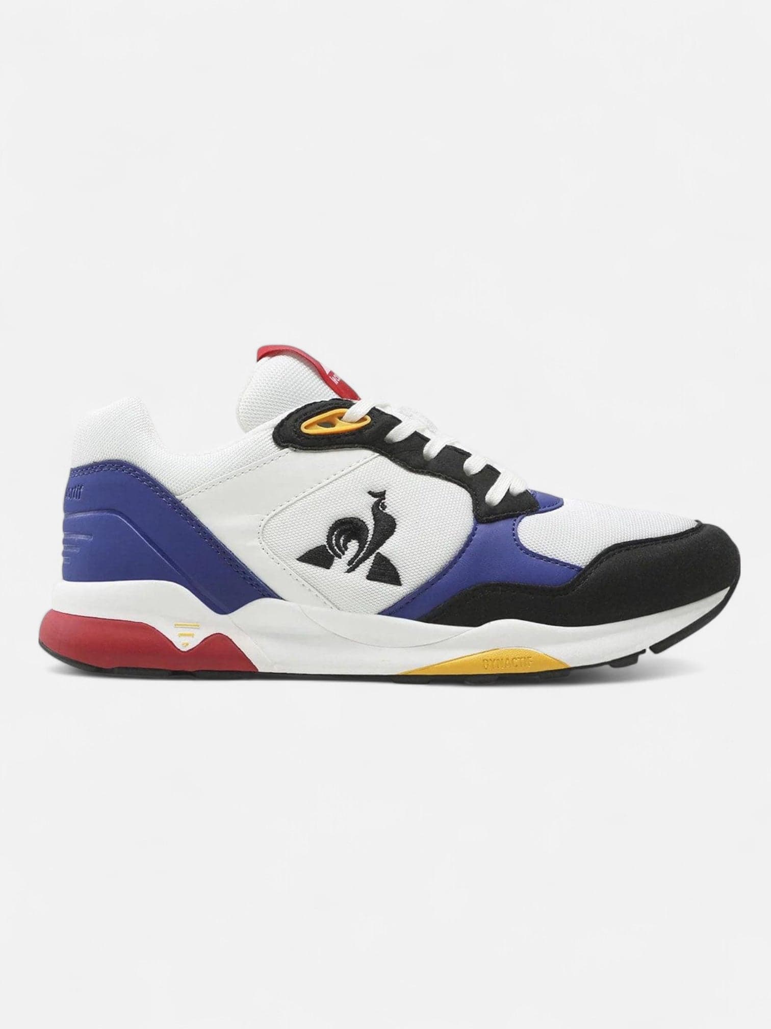 Zapatillas Le Coq Sportif Lcs R500 Sport Blanco Amarillo Rojo Azul