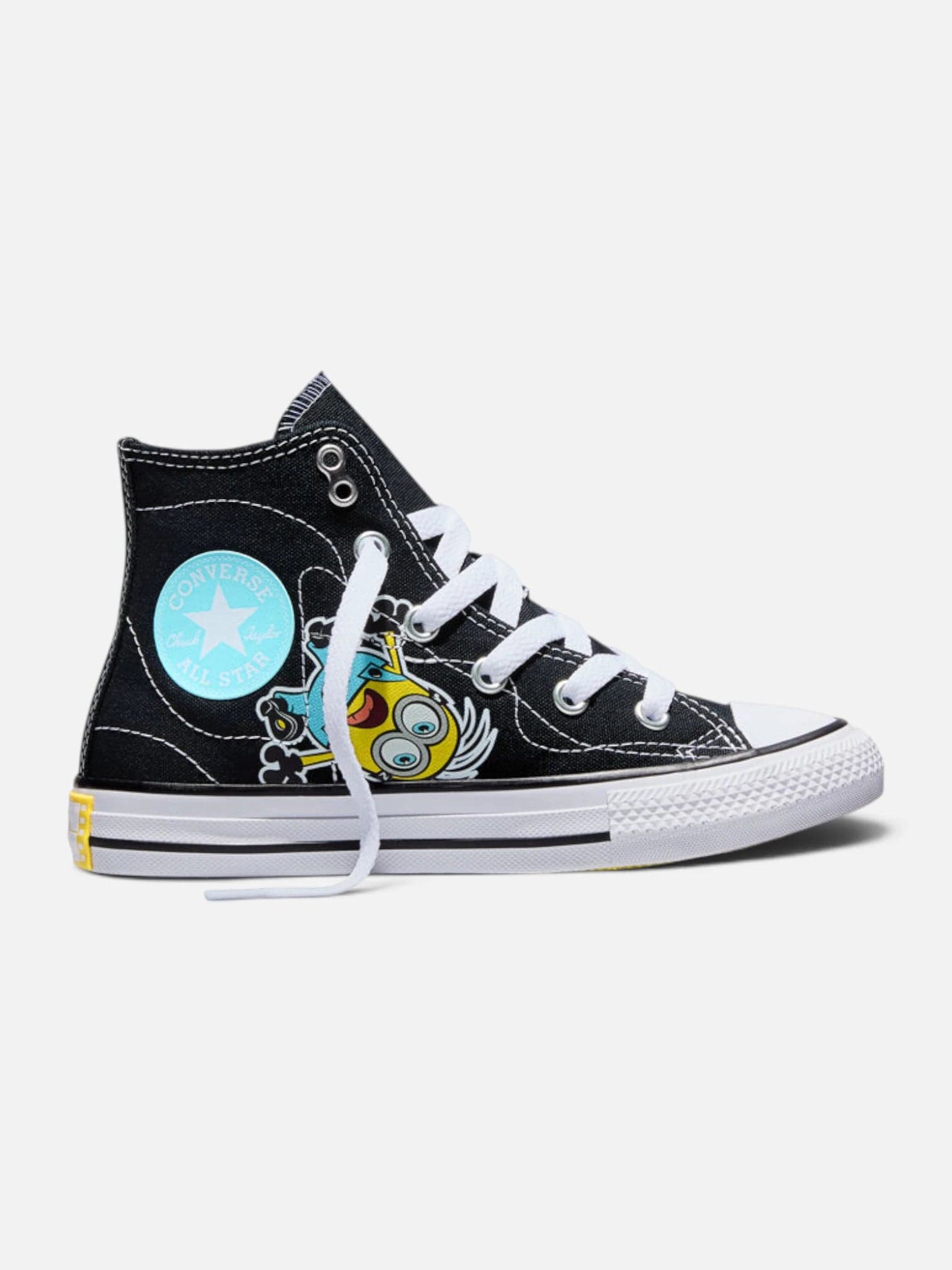Zapatillas Converse Ctas Hi Minions Optical Niño Negro