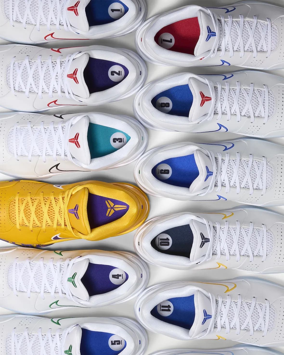 Vista detallada del Kobe 4 Draft Day mostrando el efecto wear-away